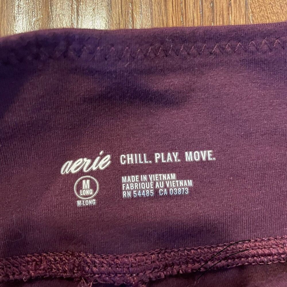 Aerie burgundy high rise leggings medium long - Picture 7 of 10